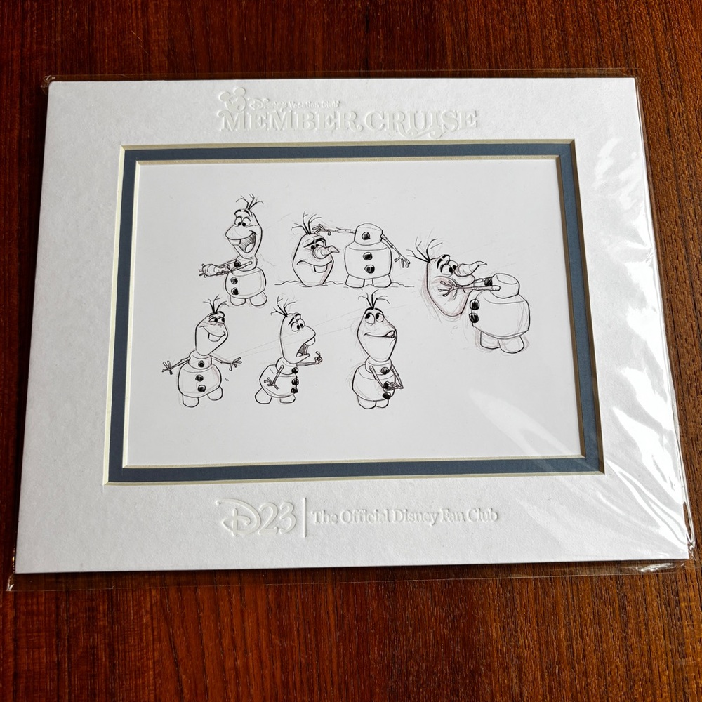 Disney D23 Member Art Cruise Fan Club Concept Art 2017 - Olaf